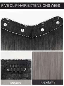 24英寸V型渐变直发合成接发 - 彩色 - 查看 4