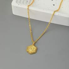 1條時尚可選26字母吊墜項鍊 - 金黃色 - 查看 3