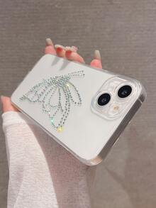 Pha lê Trang trí Bướm Làm sạch ốp điện thoại - Trong sáng - Xem 3