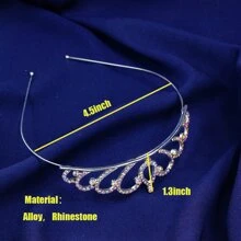 1入組新娘水鑽皇冠髮箍 - 彩色 - 查看 3