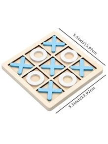 10 件实木井字棋盘游戏 - 非常适合后院娱乐和家庭游戏乐趣！ - 藍色 - 查看 2