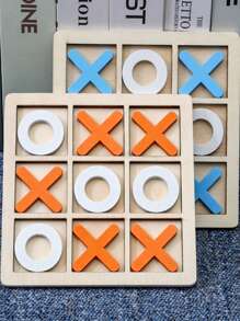 10 件实木井字棋盘游戏 - 非常适合后院娱乐和家庭游戏乐趣！ - 藍色 - 查看 8