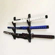 Wall-mounted Sword Rack, Home Decoration, Black Density Board Flute Rack - Black - View 1