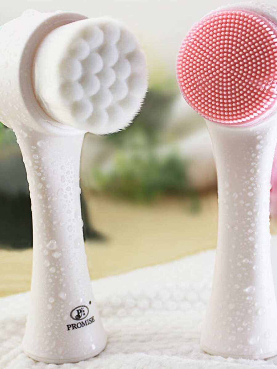 1 Silicone Mặt Rửa Người dọn dẹp Lỗ chân lông Mềm mại Tóc Làm sạch Bàn chải rửa mặt - Xem 1