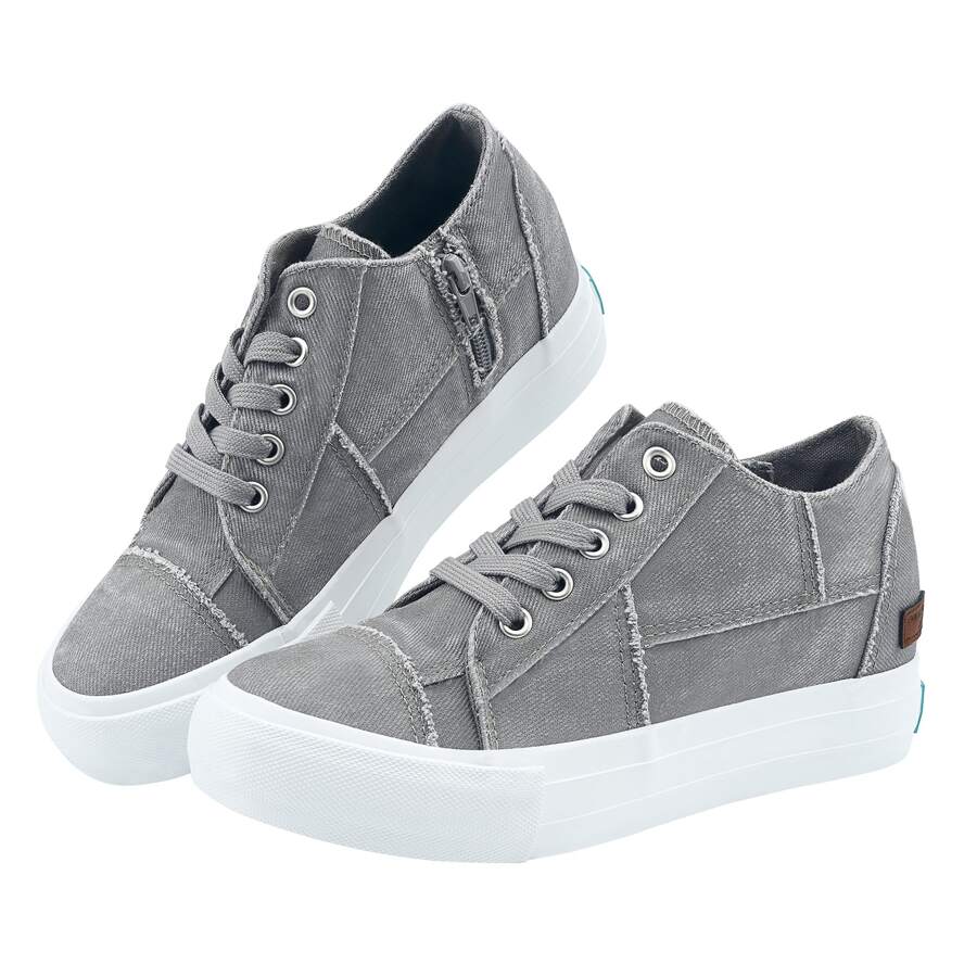 JENN ARDOR Women's Platform Hidden Wedge Sneakers Fashion Casual Walking Shoes - 淺灰色 - 查看 1