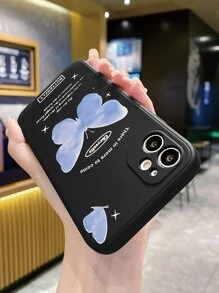 Funda de teléfono con estampado de mariposa - Negro - Ver 5