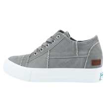 JENN ARDOR Women's Platform Hidden Wedge Sneakers Fashion Casual Walking Shoes - 淺灰色 - 查看 2