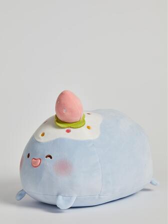 Lying Plush Strawberry-shaped Baby Pillow