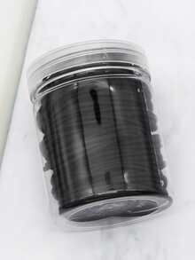 100入組/包4CM直徑薄彈性頭繩套裝在混合顏色合適適合女士 - 黑色 - 查看 2