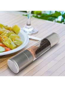 1 pieza Molinillo de pimienta de  clásico para cocina，Molinillo para Sal y Pimienta, de Acero Inoxidable, con Cuchillas de Cerámica - Plateado - Ver 7