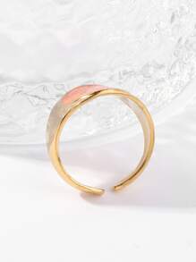 1pc Fashion Stainless Steel Expression Decor Cuff Ring For Men For Decoration Gift Party