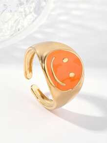 1pc Fashion Stainless Steel Expression Decor Cuff Ring For Men For Decoration Gift Party