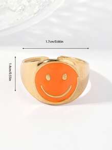 1pc Fashion Stainless Steel Expression Decor Cuff Ring For Men For Decoration Gift Party