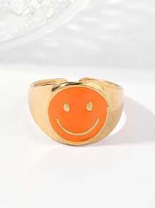 1pc Fashion Stainless Steel Expression Decor Cuff Ring For Men For Decoration Gift Party