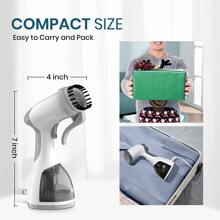 Steamer for Clothes, 1500W Fast Heat Up Handheld Garment Steamer, Portable Travel Clothing Fabric Steamer with Upgraded Nozzle and 260ml Water Tank - Bianco - Visualizzare 1