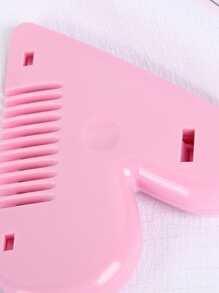 1 Lược chải tóc hai mặt hình trái tim có lưỡi Love Bangs Comb Trimmer Lược chải tóc gãy chống cắt tóc Barber - Hồng - Xem 5