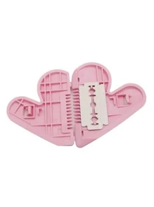 1 Lược chải tóc hai mặt hình trái tim có lưỡi Love Bangs Comb Trimmer Lược chải tóc gãy chống cắt tóc Barber - Hồng - Xem 2