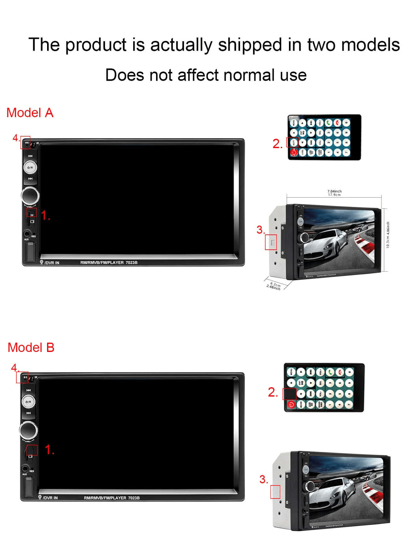 7 Inch HD Touchscreen USB Port Steering Wheel Control Mirror Link Car