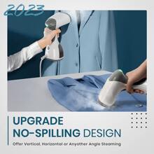 Steamer for Clothes, 1500W Fast Heat Up Handheld Garment Steamer, Portable Travel Clothing Fabric Steamer with Upgraded Nozzle and 260ml Water Tank - Bianco - Visualizzare 9