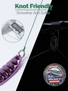 GOTURE 1入組100米/109碼4股線複絲PE耐磨編織線,打結強度,適用於平滑長款,淡水