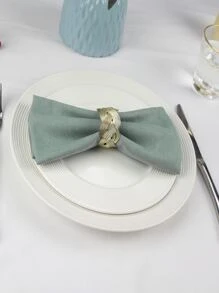 1pc 42x42cm Grey-green Polyester Fiber Tablecloth - Green - View 3