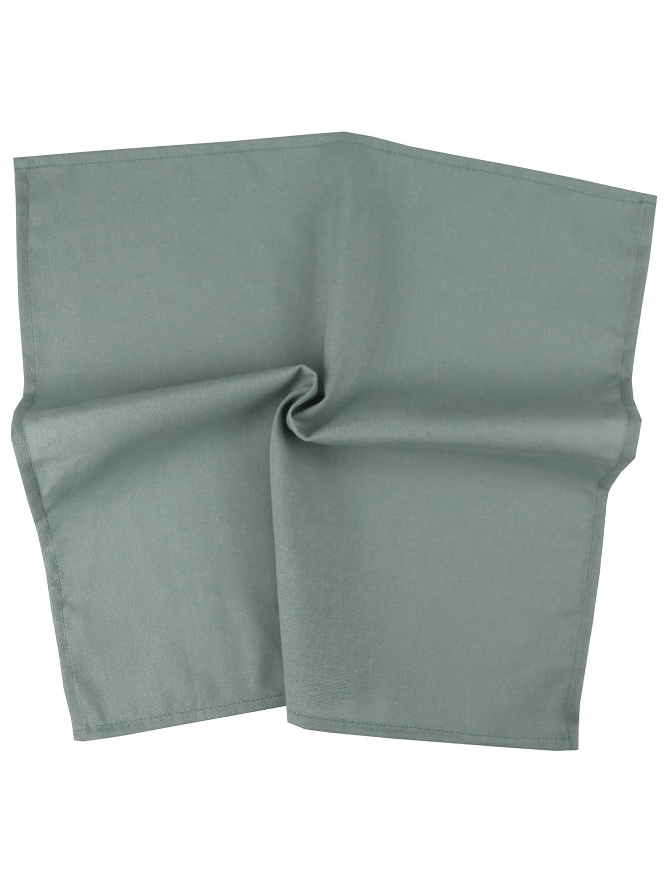 1pc 42x42cm Grey-green Polyester Fiber Tablecloth - Green - View 1