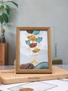 1pc Nordic Style Simple Wooden Photo Frame Home Decoration - Brown - View 5