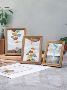 1pc Nordic Style Simple Wooden Photo Frame Home Decoration - Brown - View 7