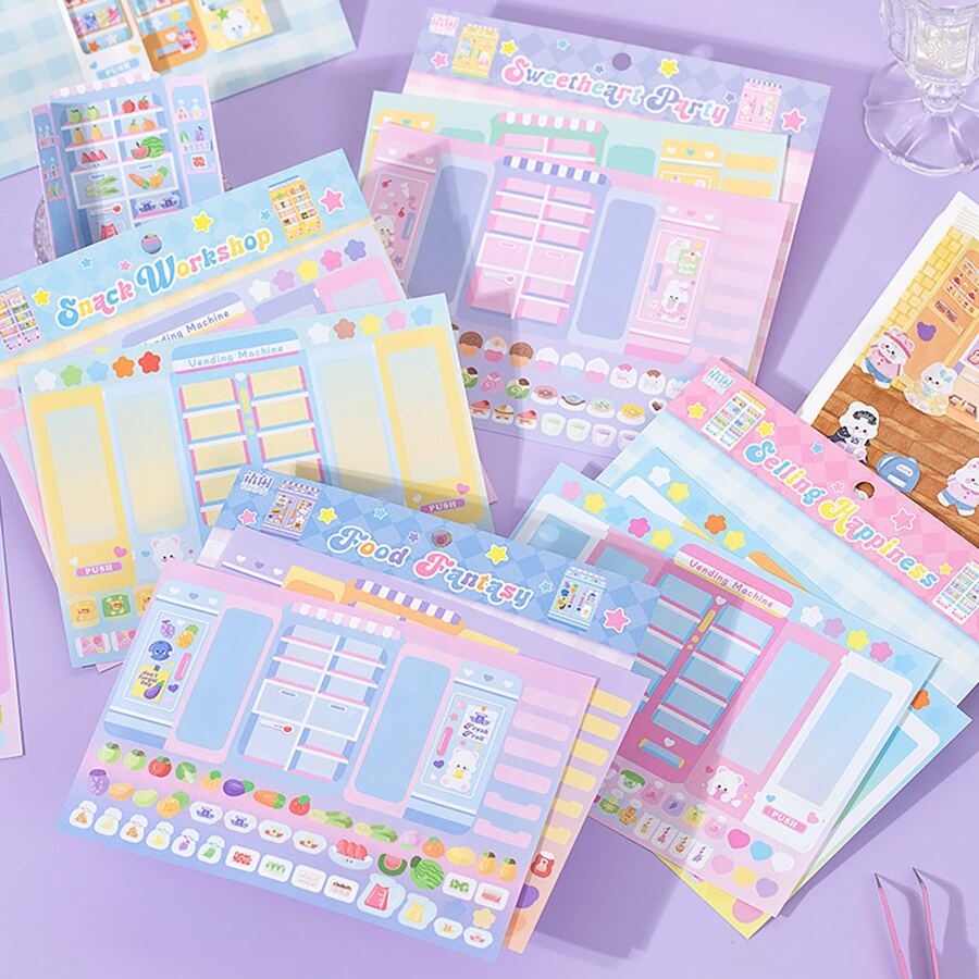 1 gói Mô hình Cartoon Hình dán - Nhiều màu - Xem 1