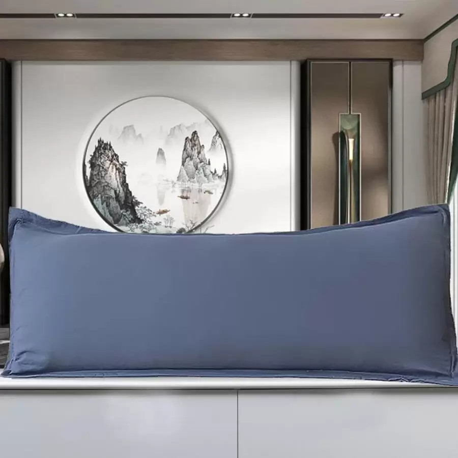 1 pieza soltero/doble agradable para la piel Funda para almohada , Almohada núcleo no incluido - Azul - Ver 1