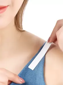 36入組防滑膠黏劑翻領襯衫洋裝抹胸半身裙防滑貼紙 - 無色 - 查看 1