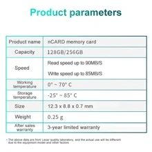 Lexar NM卡原裝NCARD記憶卡128GB 256GB 512GB，與華為Mate 60Pro + P30 P40 P50 Nova5 Enjoy / Honor / MatePad Pro手機兼容 - 黑與白 - 查看 5