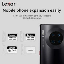 Lexar NM卡原裝NCARD記憶卡128GB 256GB 512GB，與華為Mate 60Pro + P30 P40 P50 Nova5 Enjoy / Honor / MatePad Pro手機兼容 - 黑與白 - 查看 3