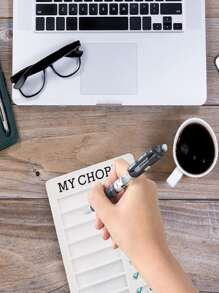 10入組+1入組/套白色便攜雜務備忘錄板,至清單板可拆卸可重複使用塑膠DIY訊息家庭旅行規劃 - 白色 - 查看 11