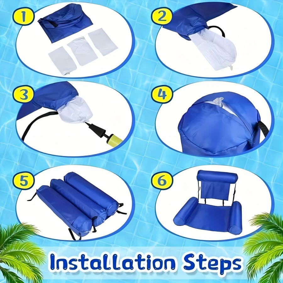 Inflatable Water Hammock, Water Hammock Inflatable Swimming Bed 4In1