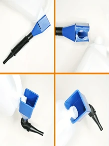 1pc Portable Car Oil Pouring Funnel - Blue - View 7