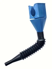 1pc Portable Car Oil Pouring Funnel - Blue - View 5