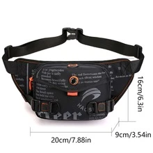 新品到貨男士單肩包胸包腰包適用於手機,時尚和多用途 - 黑色 - 查看 3