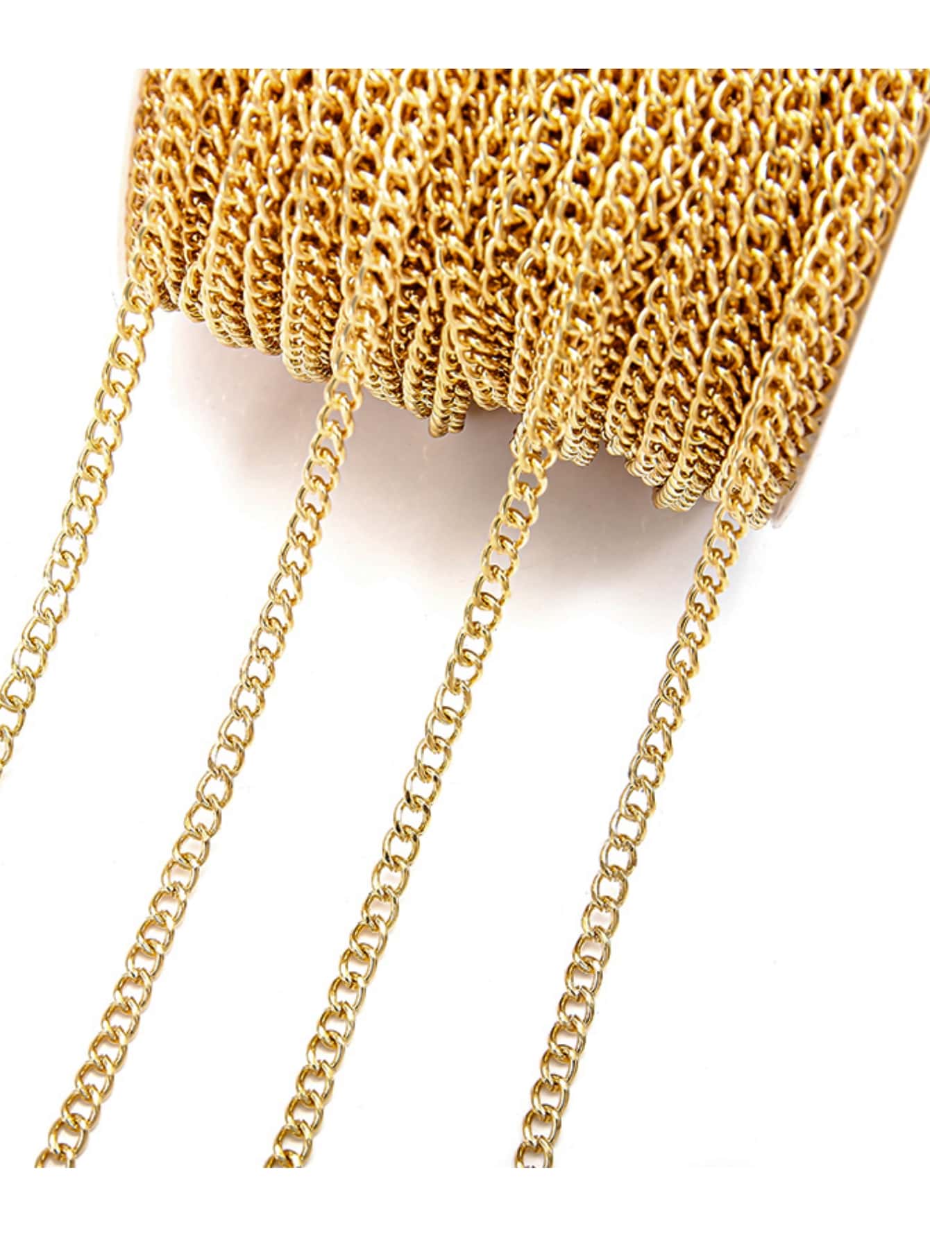 yuenz normal hierro cadena de metal para la fabricación de joyas de bricolaje - Champán - Ver 1