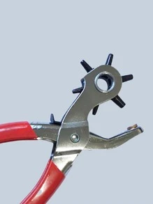 Belt Puncher Leather Hole Punch Tool - Red - View 2