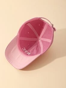 Women's Letter Nyc Distressed Baseball Cap - Pink - View 4