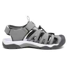 Men's Sandals, Closed Toe Athletic Sport Sandals, Mens Summer Shoes, Lightweight Trail Walking Flat Sandals For Beach Sport Outing - Xám - Xem 6