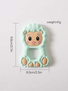 1入組羊矽膠牙膠寶寶出牙玩具,手持