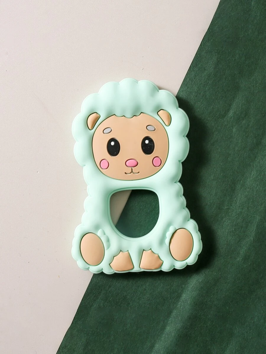 1入組羊矽膠牙膠寶寶出牙玩具,手持