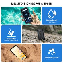 Blackview Rugged Smartphone BV5200 Pro Rugged Cell Phones 7GB+64GB SD 1TB, 6.1" HD+, 4G Dual Sim, 5180mAh, IP69K Waterproof, Face Unlock, GPS, NFC, Glove Mode, Android 12 Unlocked Phone - 黑色 - 查看 7