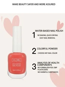 40色速干持久无味指甲油，水性可撕指甲油，适合女性和女孩，情人节、万圣节、圣诞节的完美礼物 - 黑色指甲油