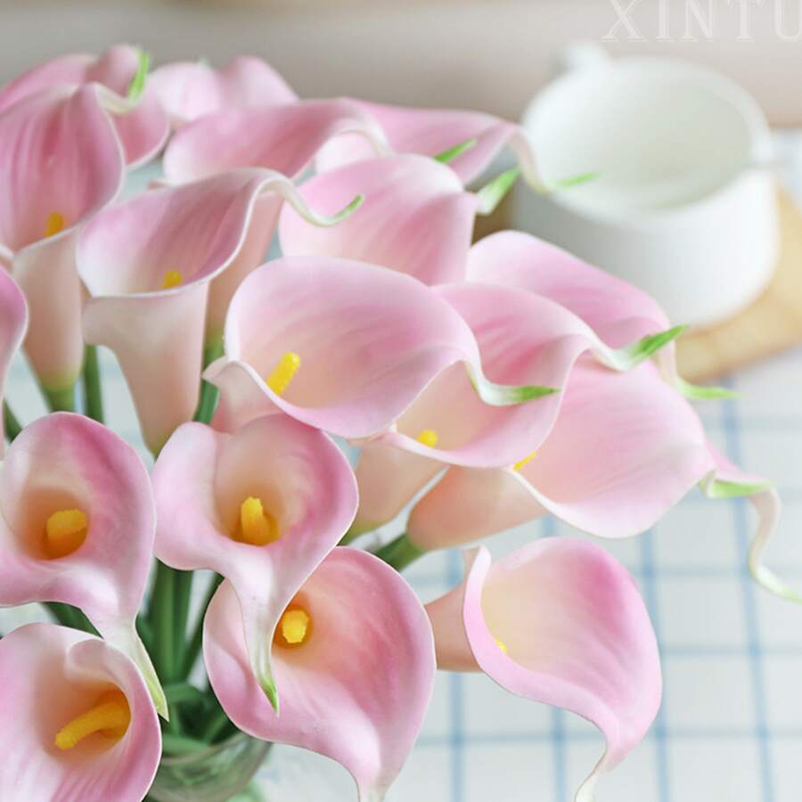 Mô phỏng Nhà  Đồ trang trí Màu hồng Biến đổi dần Calla Lily - Hồng - Xem 1