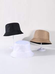 Bộ 3 mũ tai bèo số lượng lớn dành cho nam nữ, nhiều màu sắc, mũ chống nắng có thể gấp gọn, mũ câu cá, mũ du lịch, mũ tai bèo mùa hè. - Nhiều màu - Xem 1