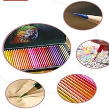 48種顏色的彩色鉛筆套裝,適用於繪畫、著色、素描,學生必備的學習辦公用品、美術用品、文具 - 軍綠色 - 查看 6