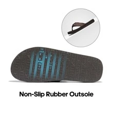Men's Thong Flip Flops Sandals Comfortable Light Weight Beach Sandal - 紫紅色 - 查看 4